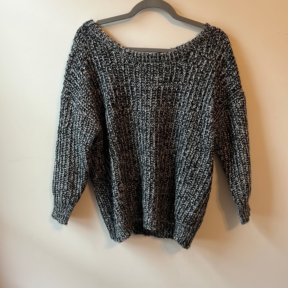 Black and white sweater